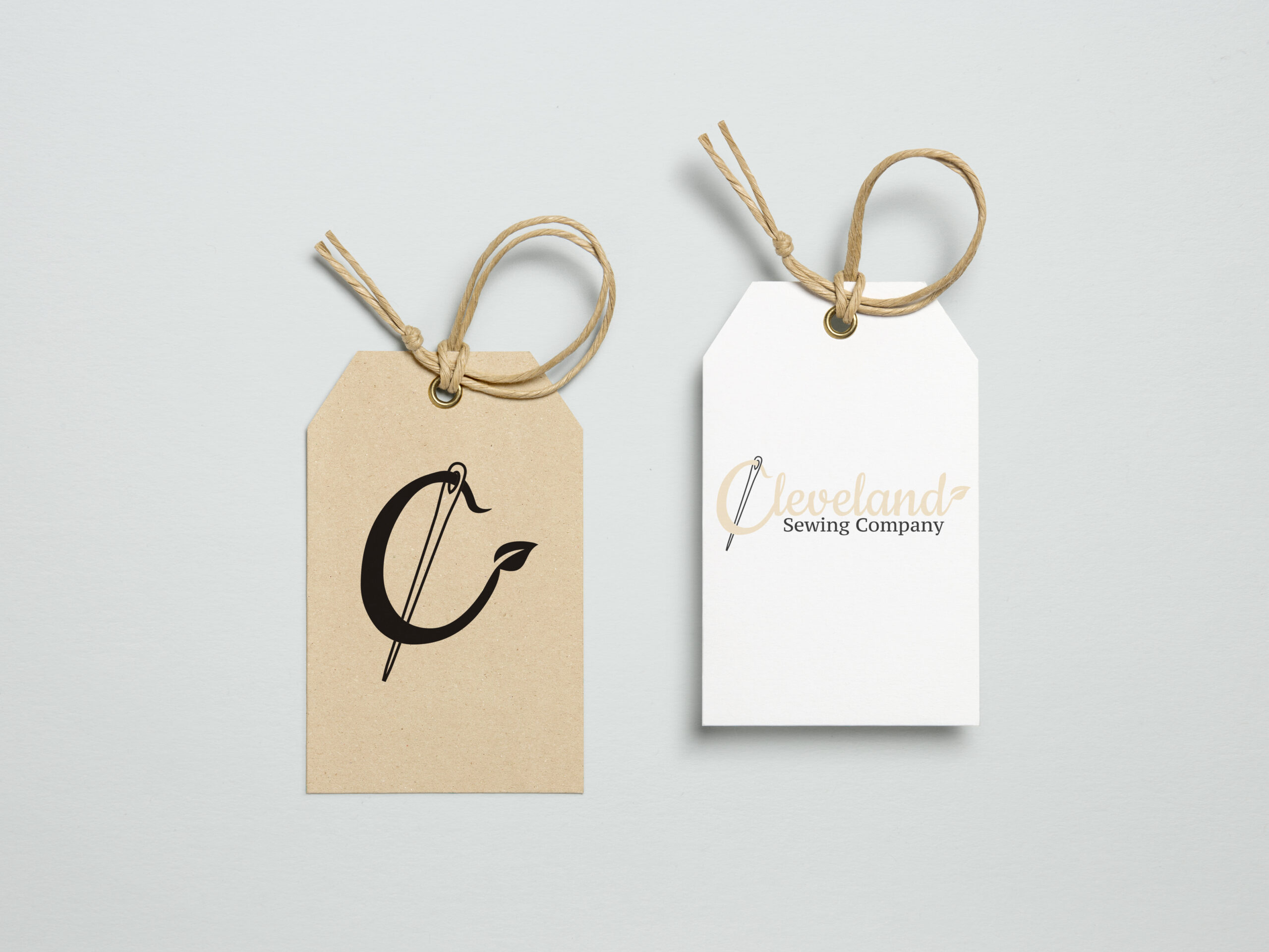 Cleveland Sewing Company Logo on Merchandise Tags