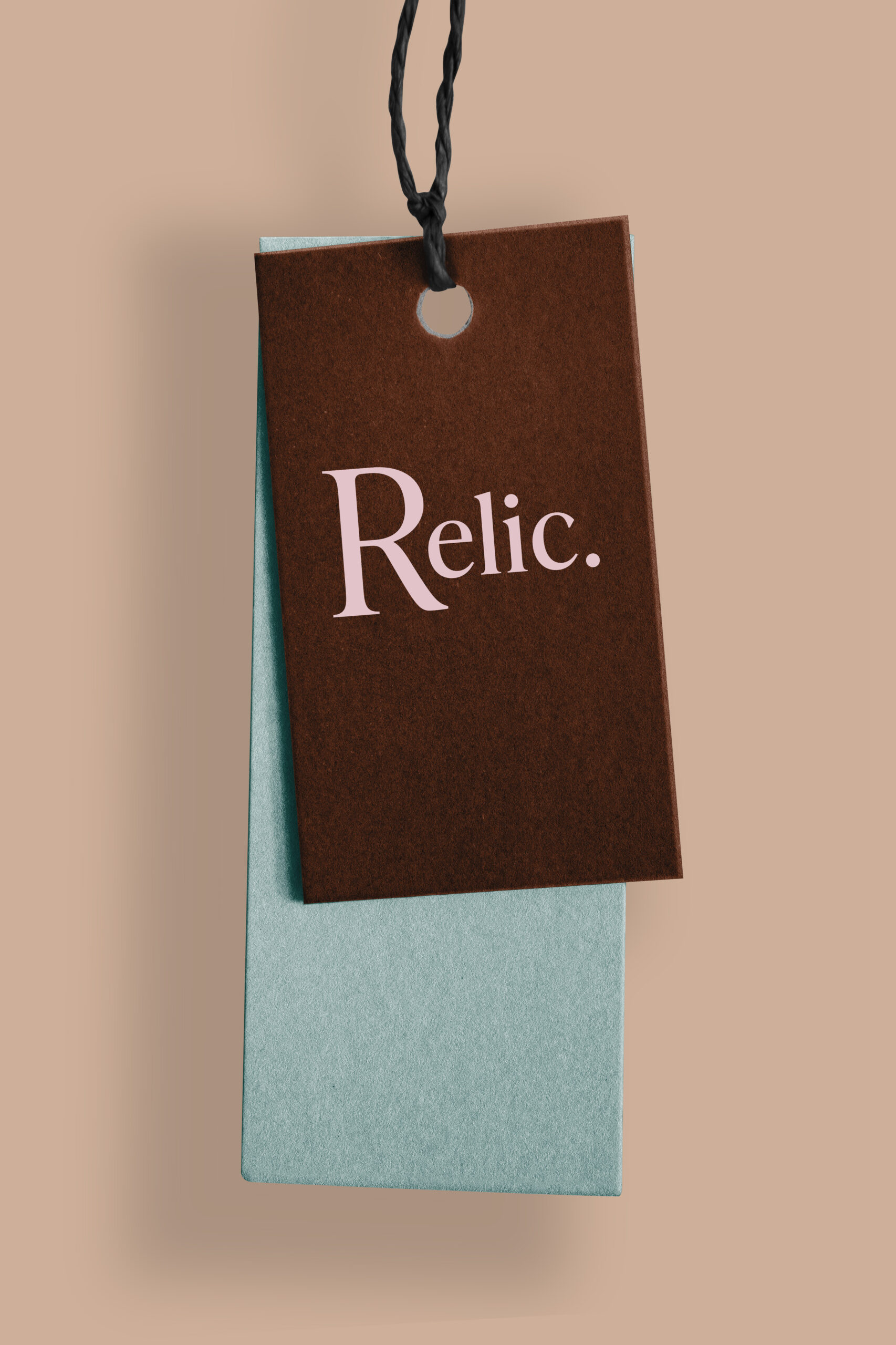Relic clothing tag mockup